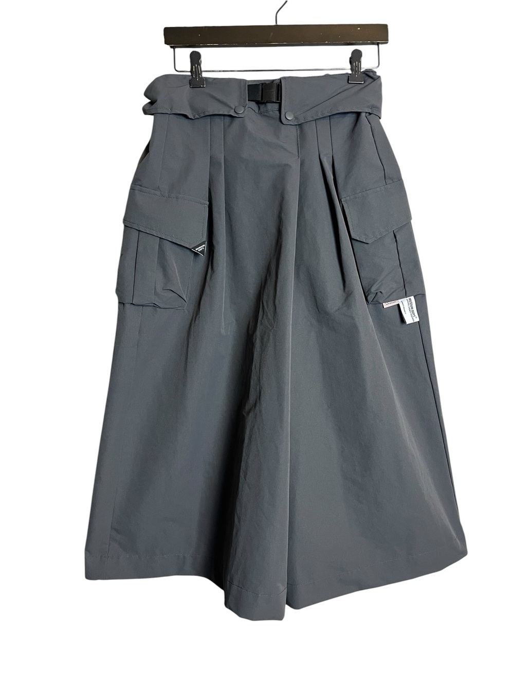 musium div. grey overlapping wide leg crop pants 27